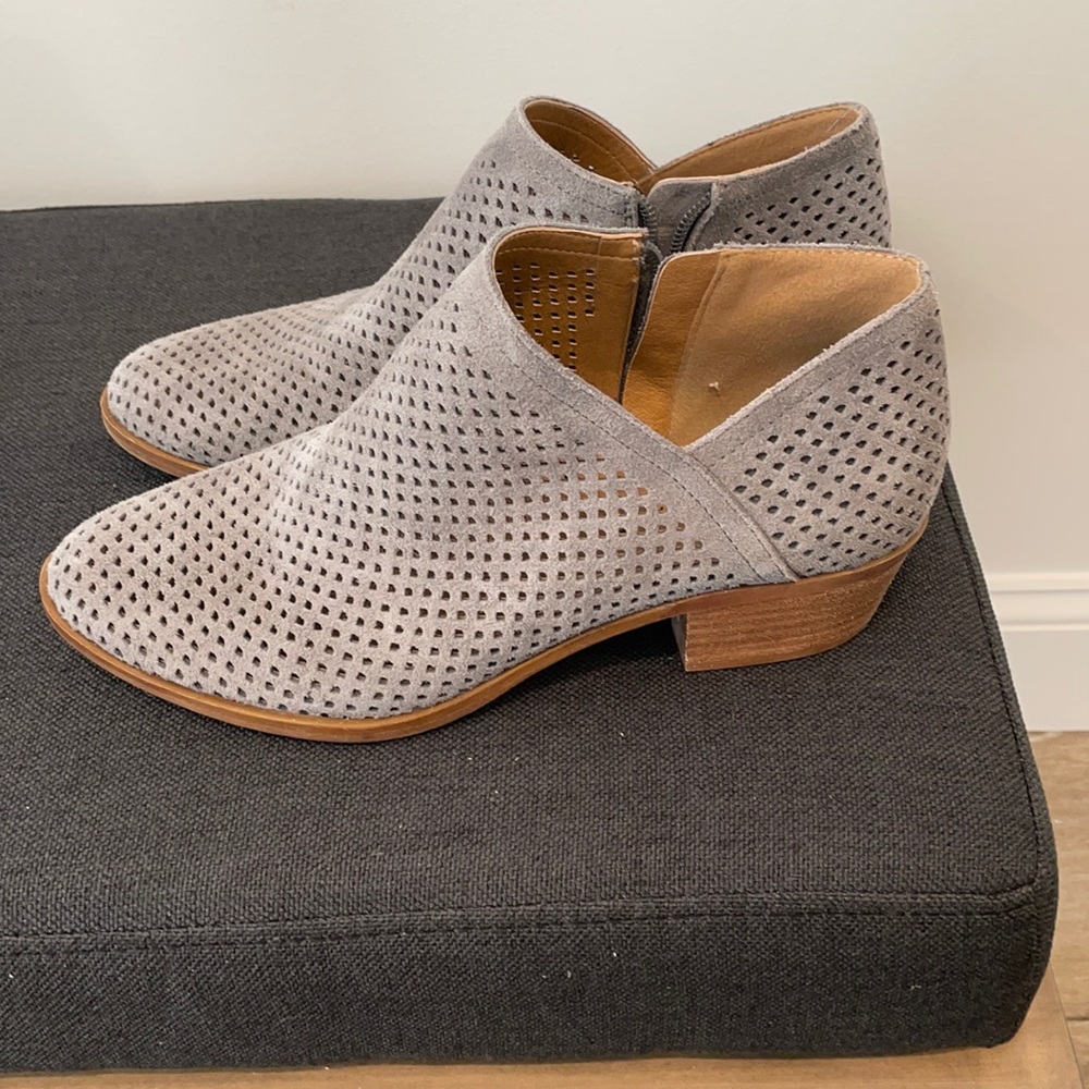 Lucky Brand gray suede booties